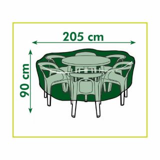 Schutzhülle-Gartenmöbel-Nature-rund-runder-Tisch-205-cm-Durchmesser